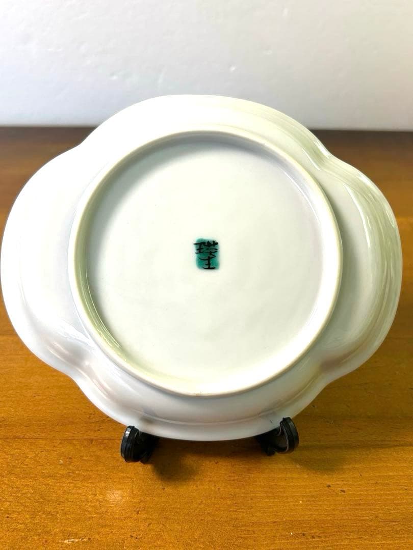 九谷焼 瑛生 文様木瓜皿(5絵柄5枚セット) 九谷美陶園