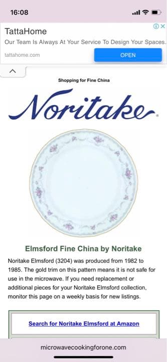 レトロNoritake ELMS-FORDティーセット