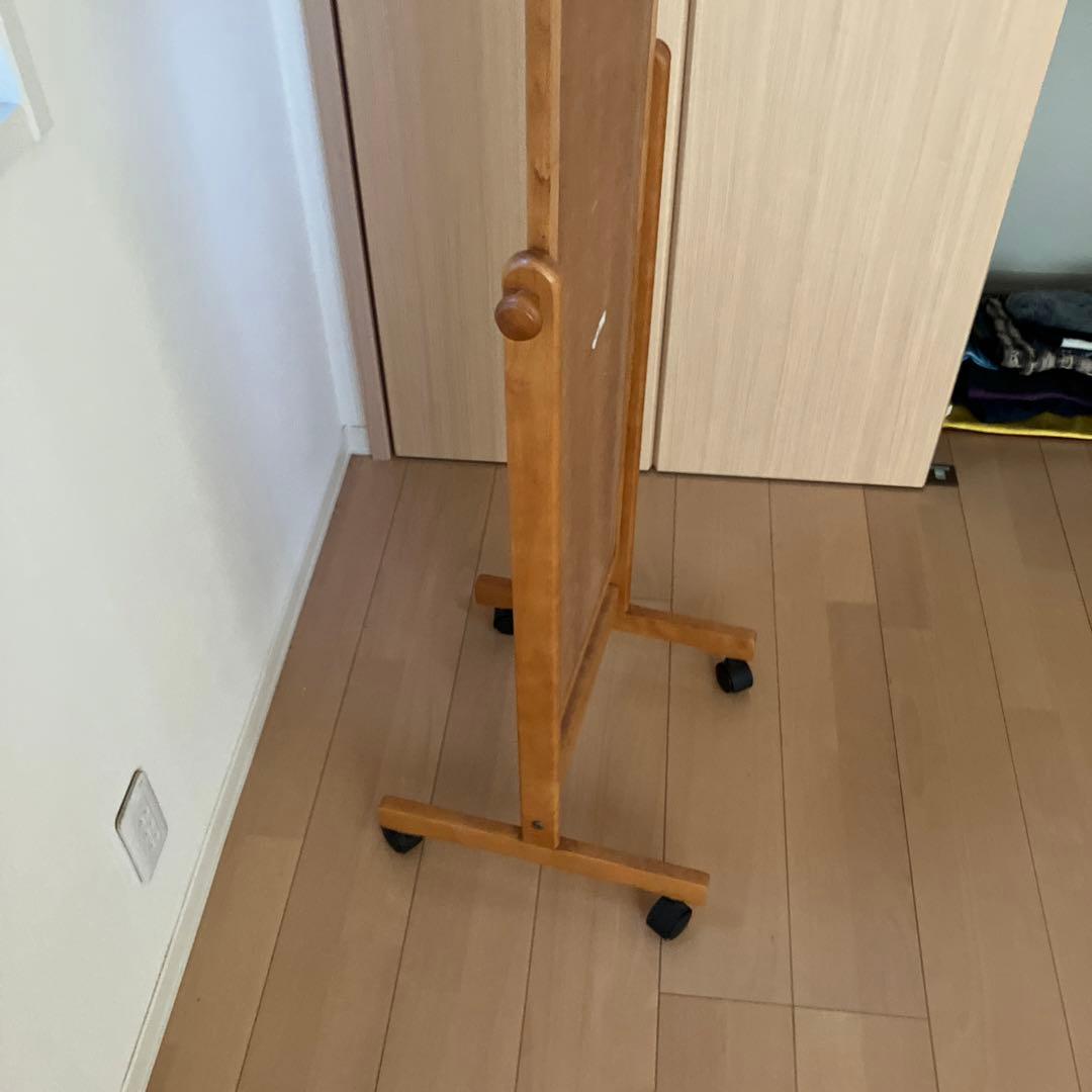 ニトリ　NITORI 木製キャスター付き　全身鏡　全身ミラー