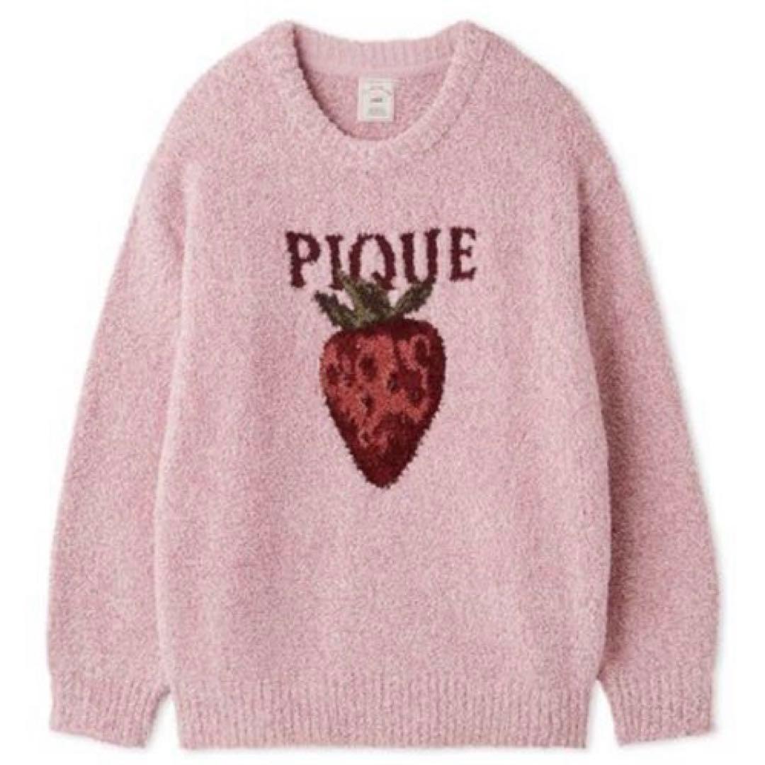 【新品】ジェラートピケ　メランジストロベリージャガードプルオーバー&ロングパンツ