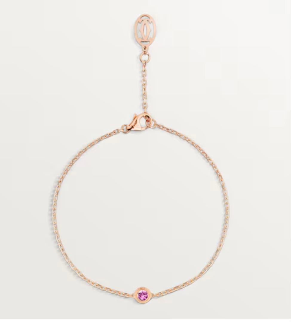 Cartier♡ダムール　ブレスレット　ピンクゴールド　ピンクサファイア