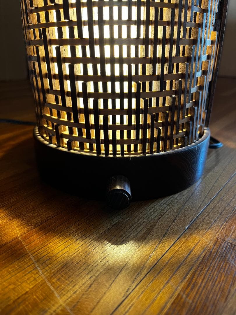 長山工芸 南部細目組紋様細工 行燈フロアライト