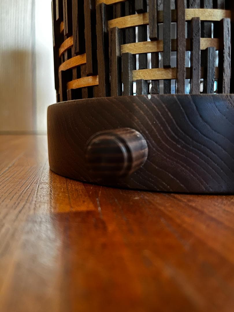 長山工芸 南部細目組紋様細工 行燈フロアライト