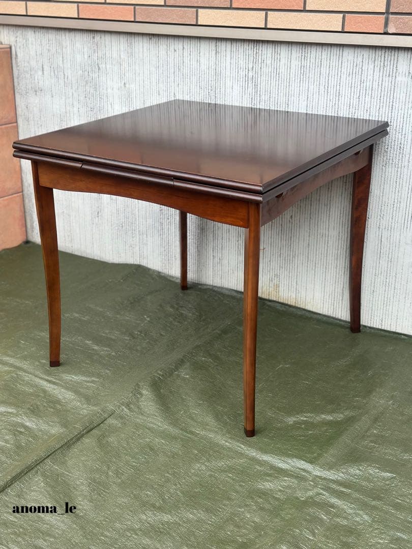 【ダイニングテーブル】神戸洋家具　メープル不二家　伸長式　クラシックモダン◎