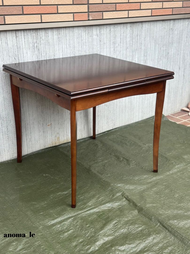 【ダイニングテーブル】神戸洋家具　メープル不二家　伸長式　クラシックモダン◎