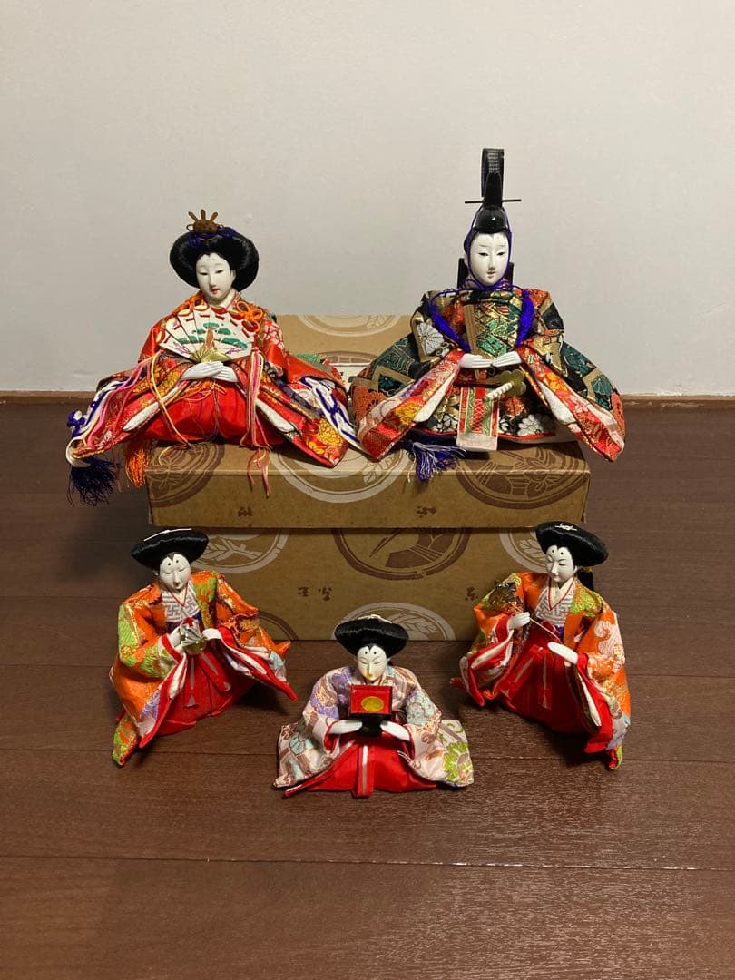 昭和 レトロ 東玉 親王さま ひなまつり ひな人形 雛道具 箱付き 親王かざり