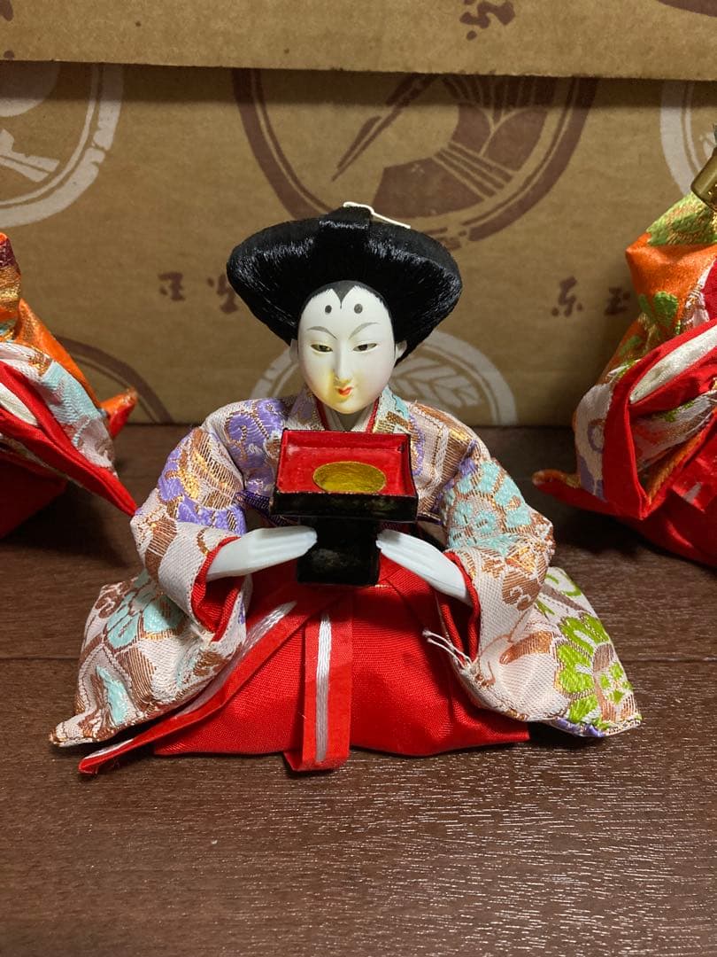 昭和 レトロ 東玉 親王さま ひなまつり ひな人形 雛道具 箱付き 親王かざり