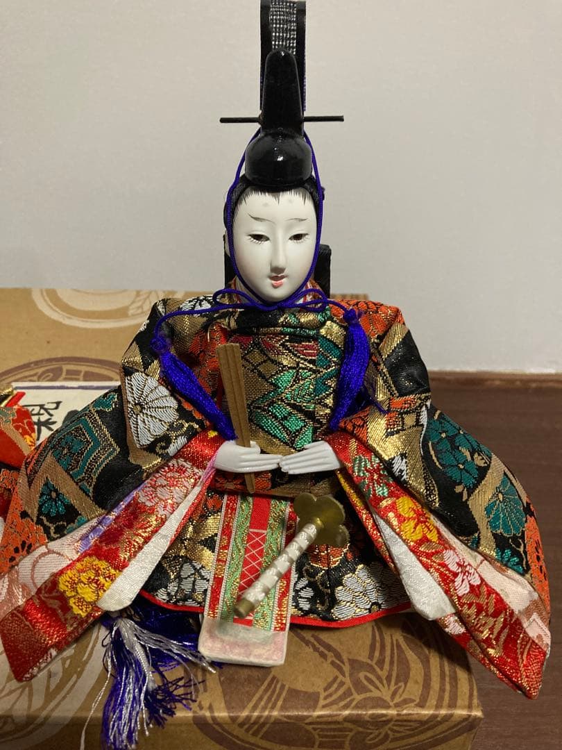 昭和 レトロ 東玉 親王さま ひなまつり ひな人形 雛道具 箱付き 親王かざり