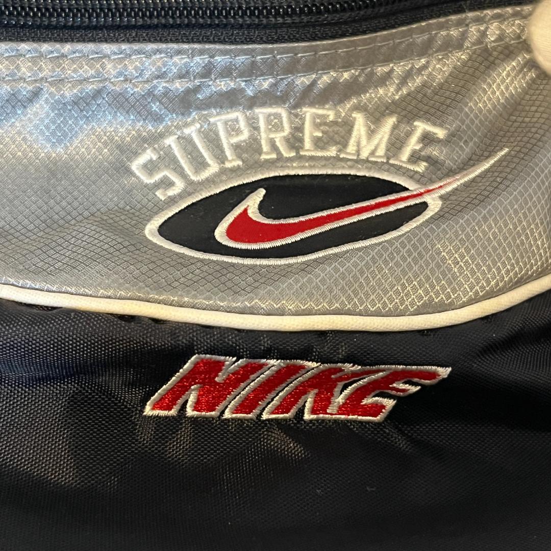 シュプリーム×ナイキ ウェストバッグ ショルダーバッグ ブラック シルバー