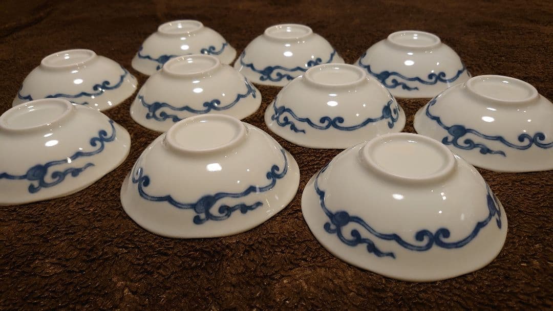 古伊万里　伊万里　染付　豆鉢　江戸期　蔵出し　10客