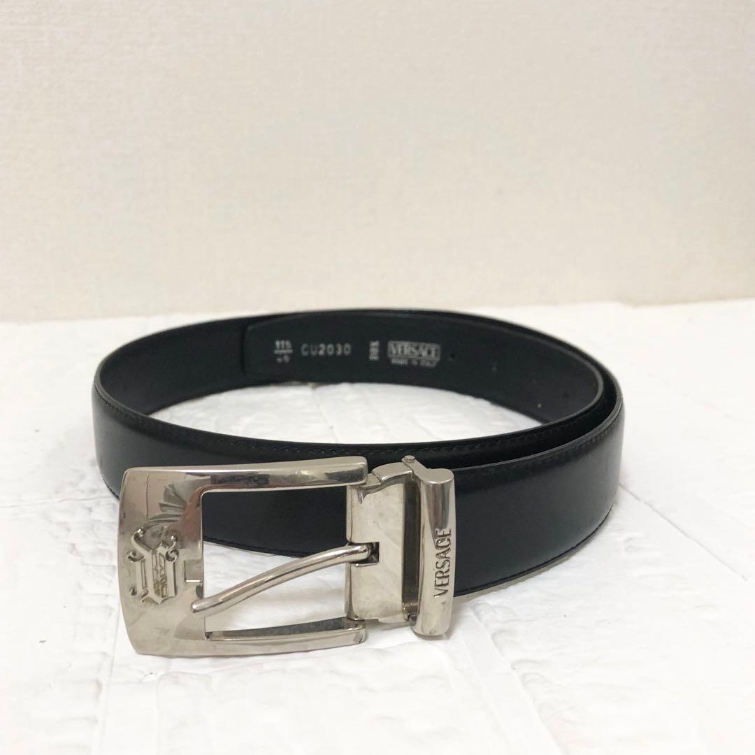 versace ヴェルサーチ　ベルト メンズ　ブラック