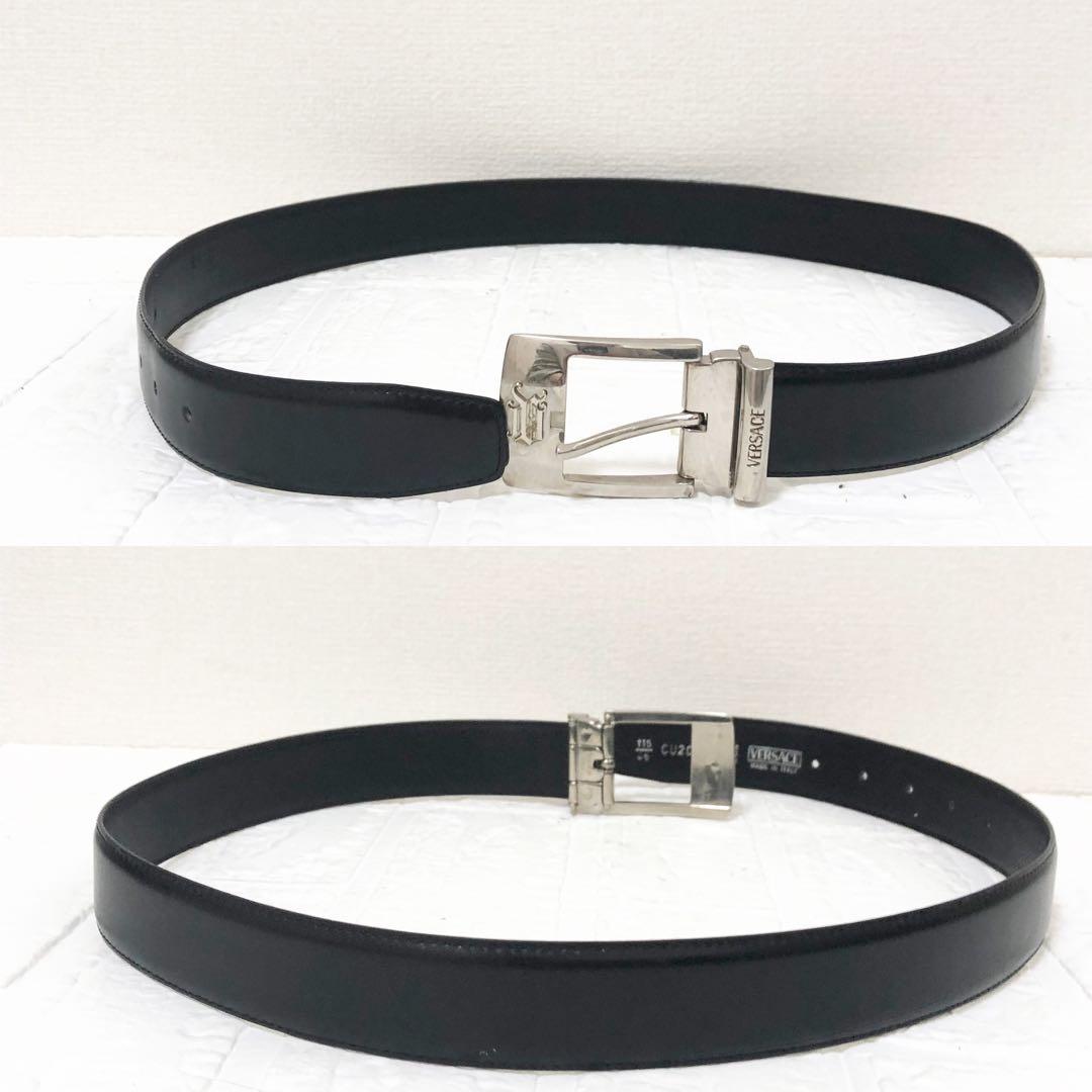 versace ヴェルサーチ　ベルト メンズ　ブラック