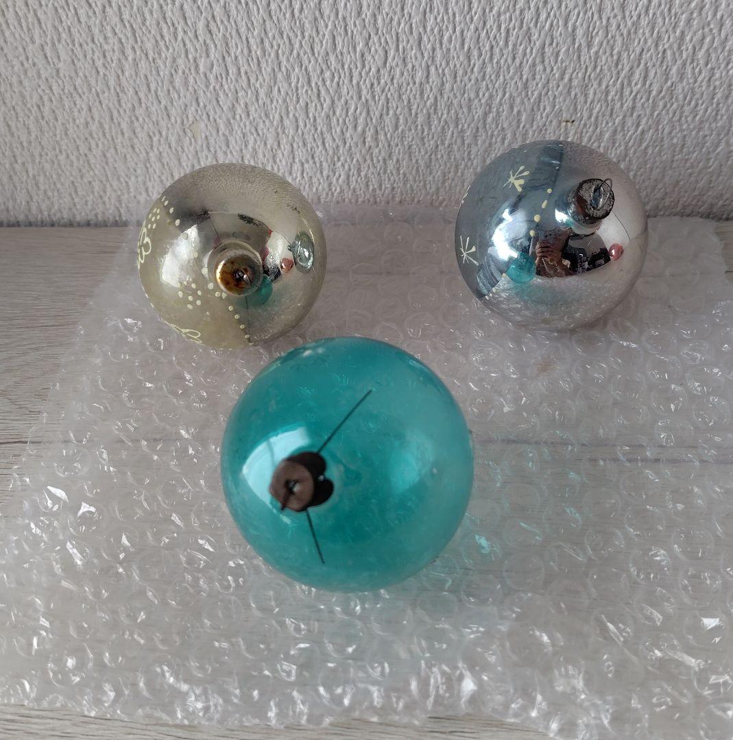 ソビエト　クリスマスオーナメント　ガラスオーナメント　ボール　6個セット