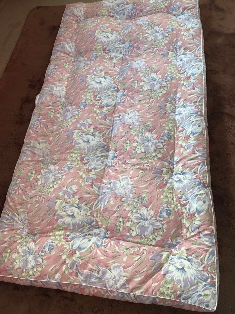 西川マチ付シングルロング敷布団100x200xマチ10cm同柄カバー付綿100%