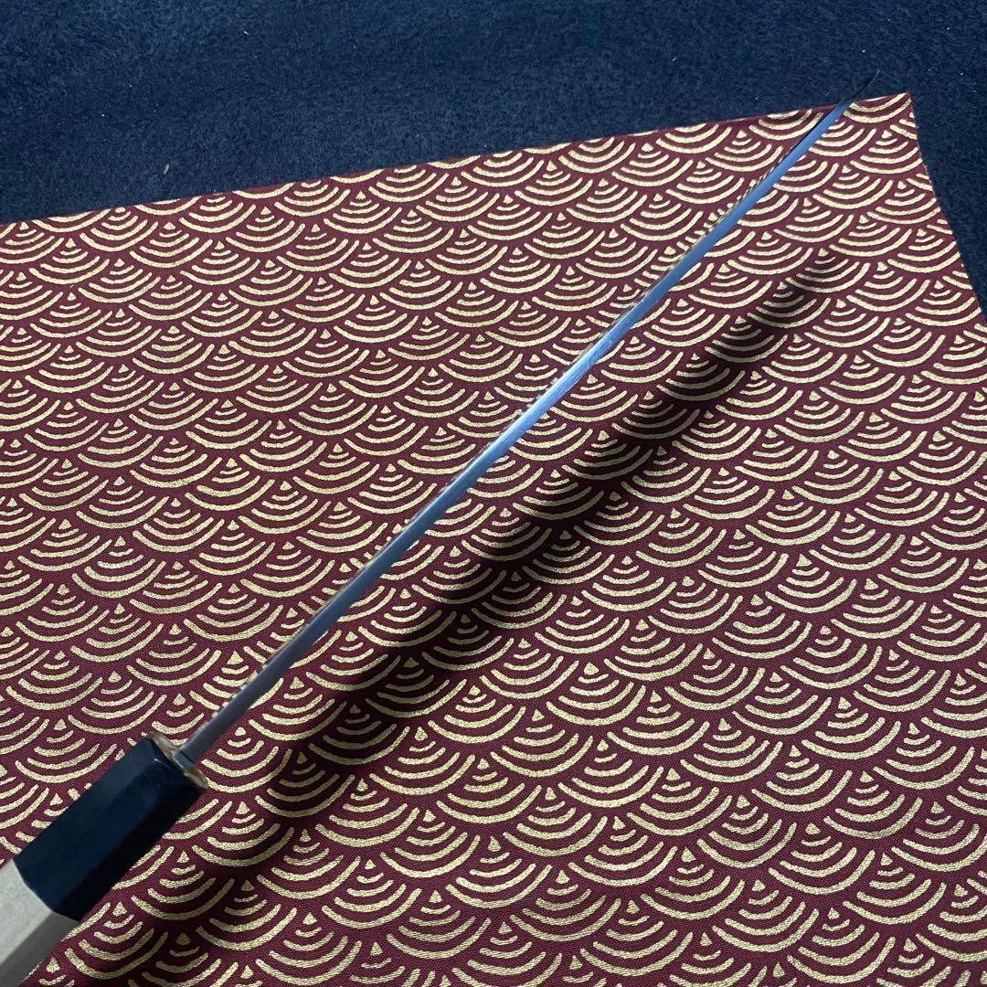 左 堺味正作 本霞 白鋼 柳刃 8寸 240mm 水牛八角柄