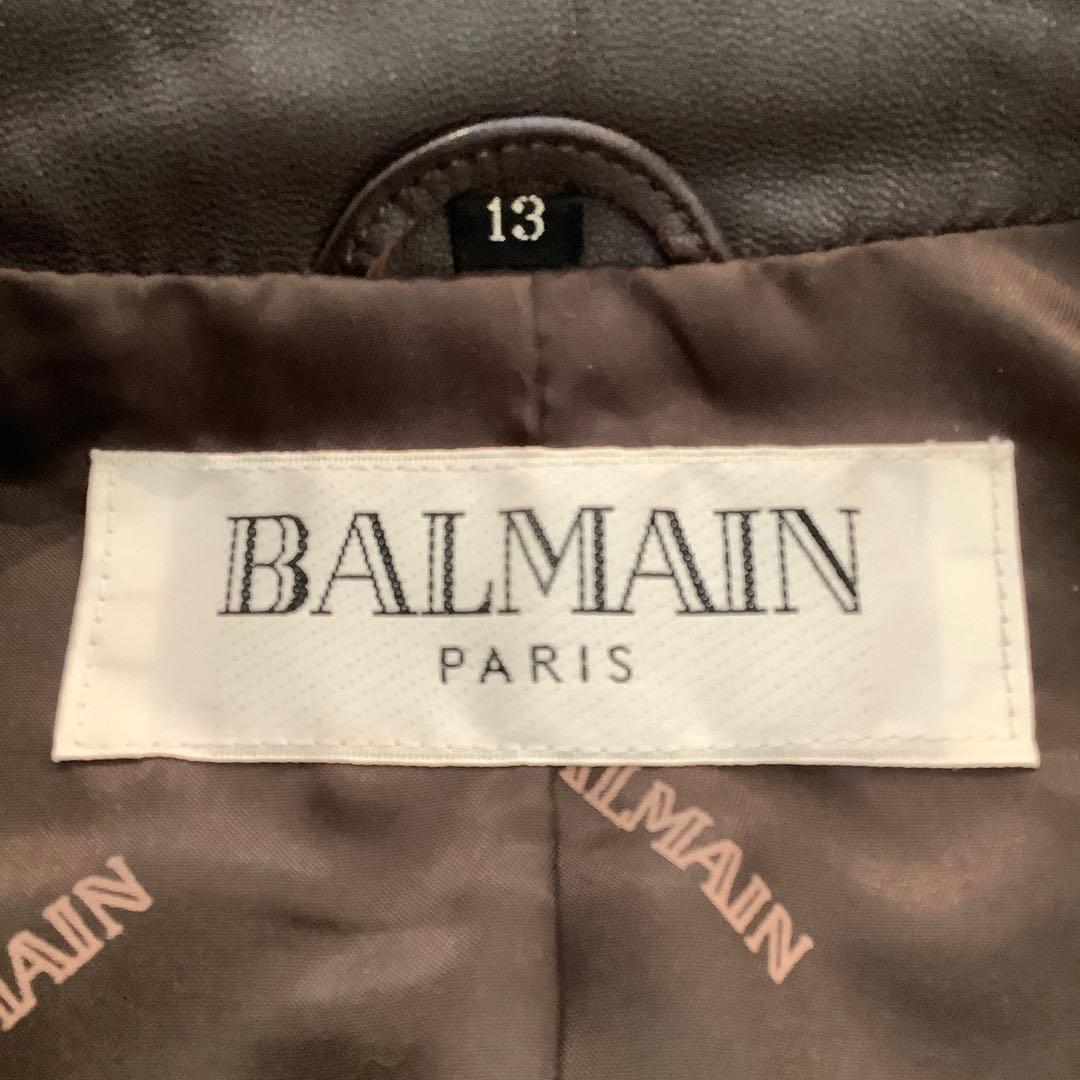 BALMAN バルマン　ラムレザージャケット　ブラウン　サイズ13