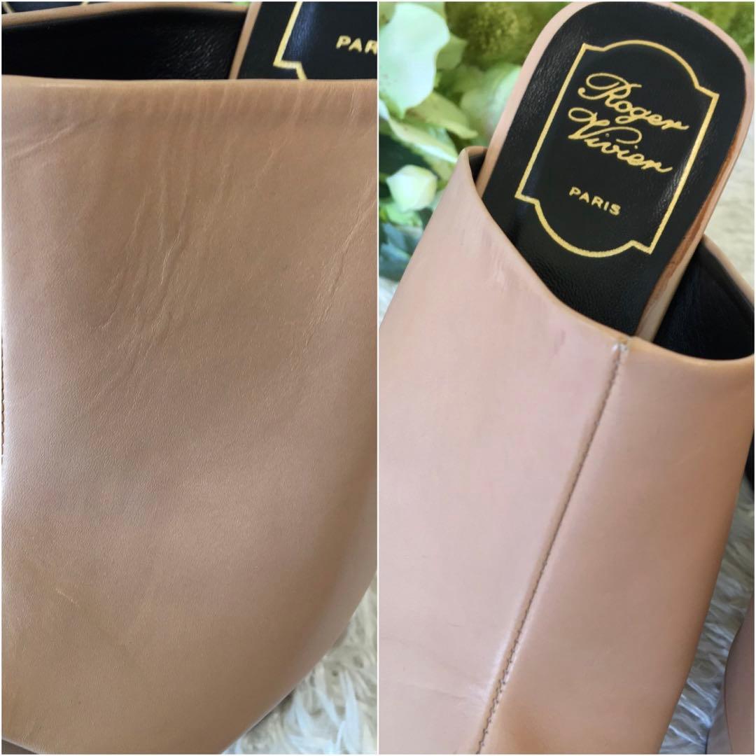 ロジェヴィヴィエ ハイヒール サンダル 厚底 パンプス ベージュ オープン 美品