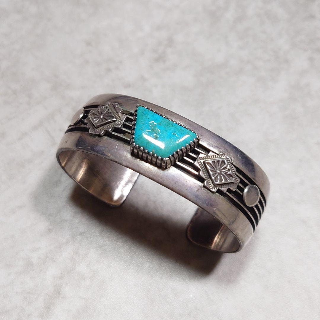 NAVAJO ナバホ Ray King ターコイズバングル SILVER925