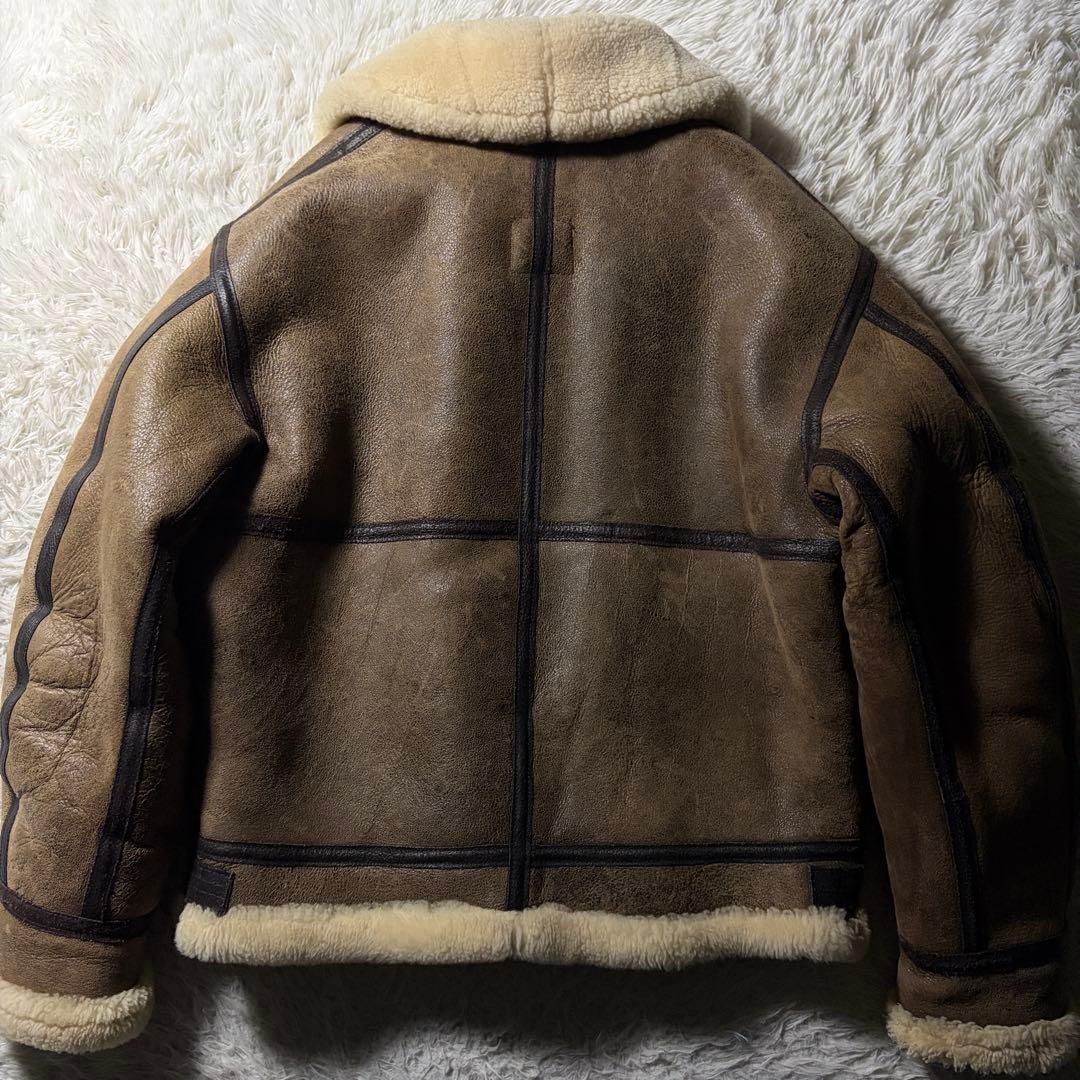 【米国製】AVIREX フライトジャケット B-3 ムートン羊革　ブラウン　40
