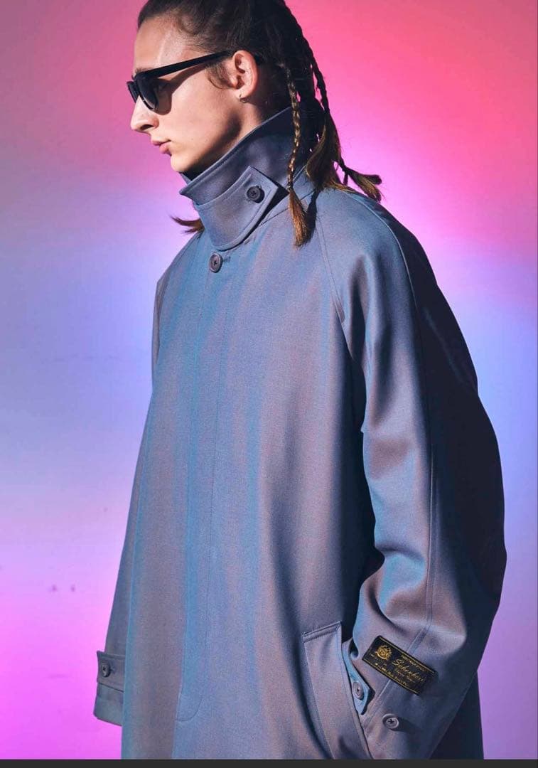 MAISON SPECIAL ステンカラーコート ブルー サイズ0