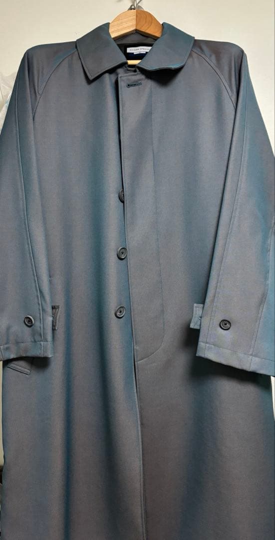MAISON SPECIAL ステンカラーコート ブルー サイズ0