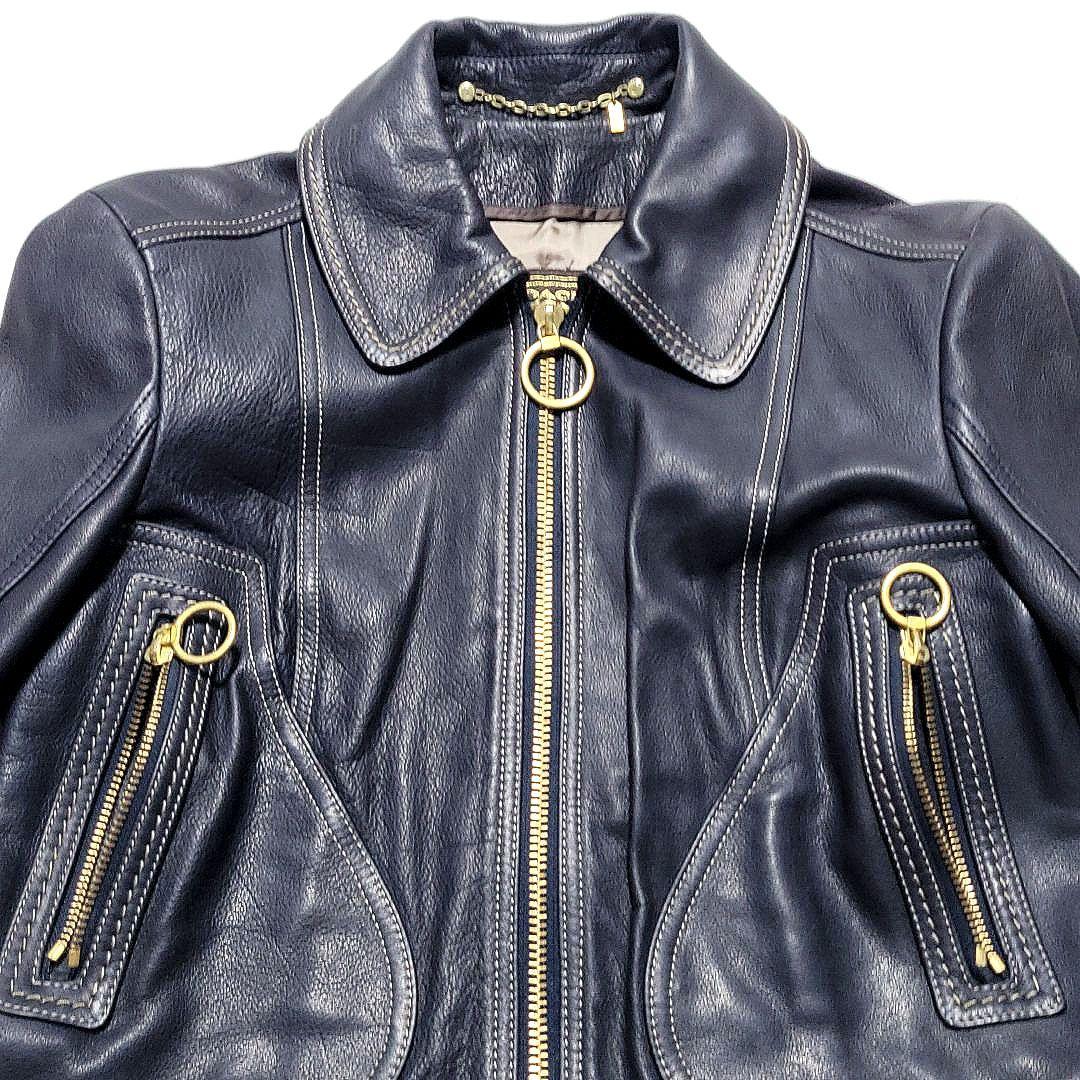 【こいあたまか】さん専用✨コーチ　レザージャケット 羊革 シングル ターンロック