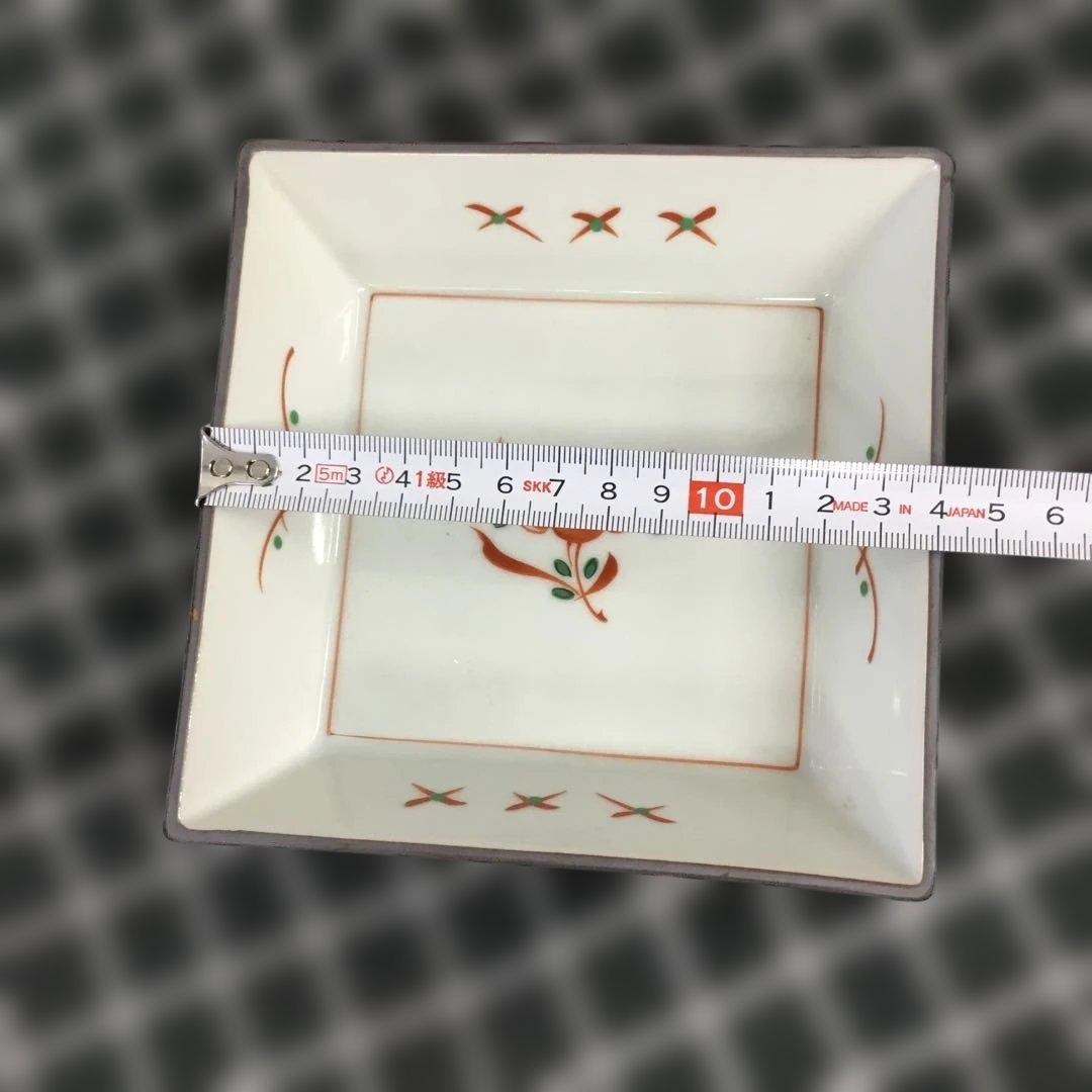 たち吉　呉須赤絵　煮物鉢　赤絵角　花数寄　赤絵皿　花あわせ　橘吉まとめ売り