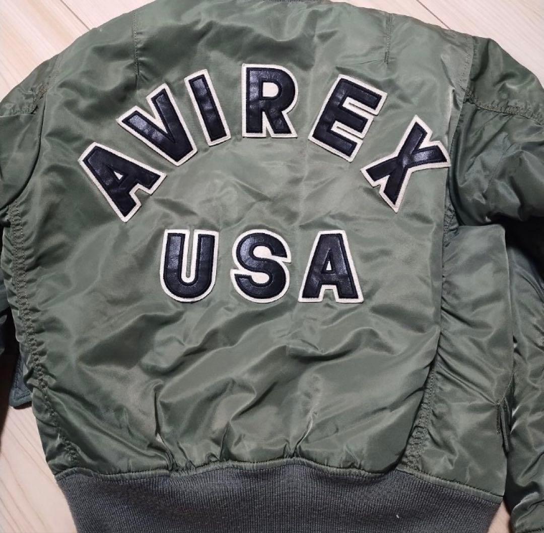 か*読様 AVIREX MA-1フライトジャケット グリーン