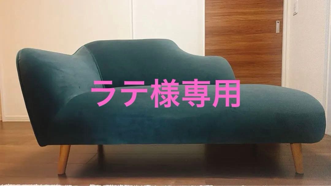 【Francfranc】ベロア調2人掛けソファ