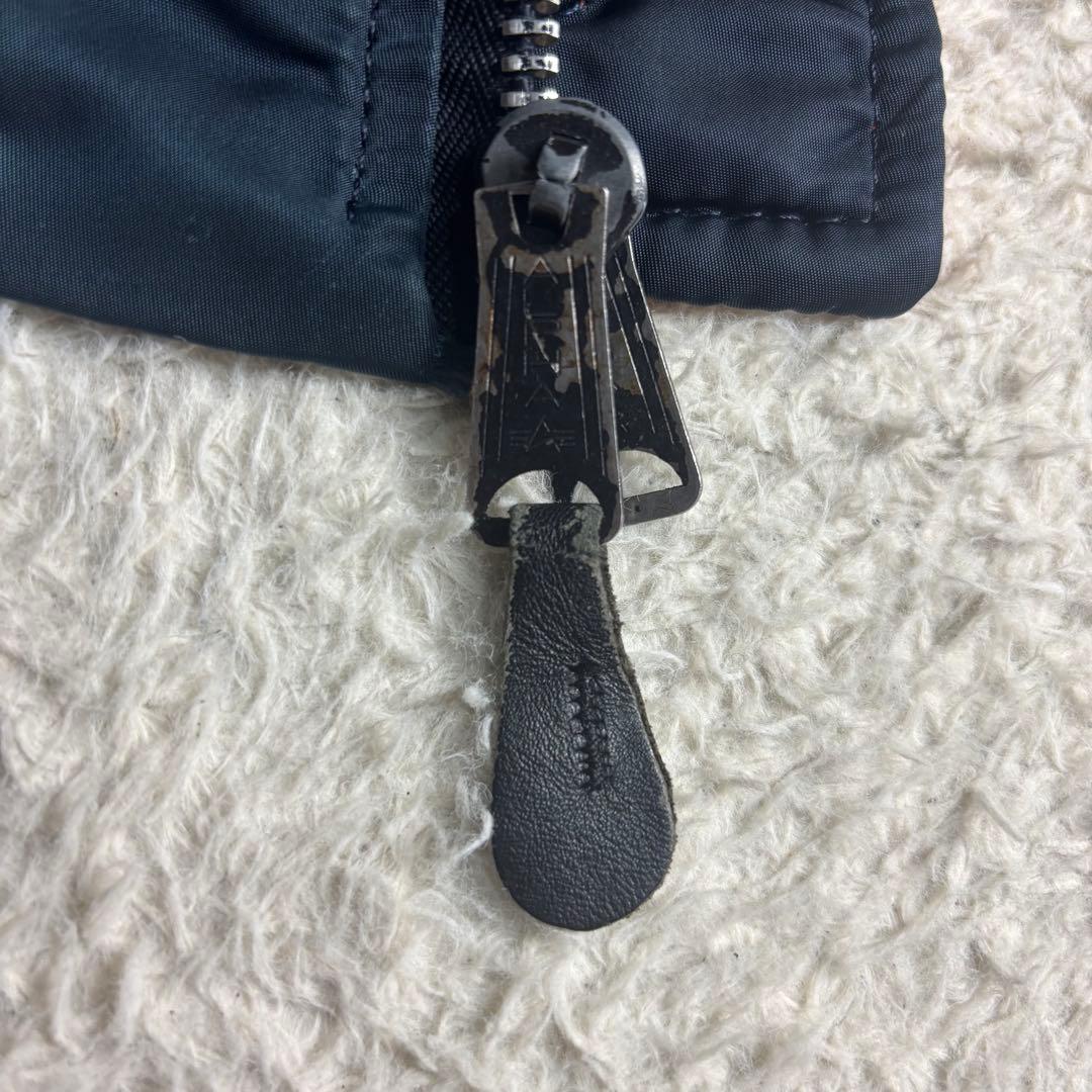 70s USA製 ALPHA MA-1 MIL-J-8279J ネイビー 米軍