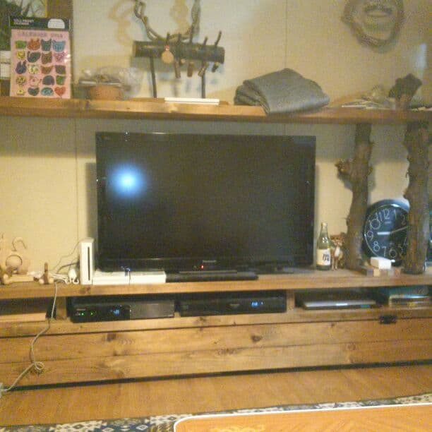 天然木テレビラック