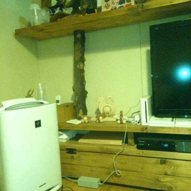 天然木テレビラック
