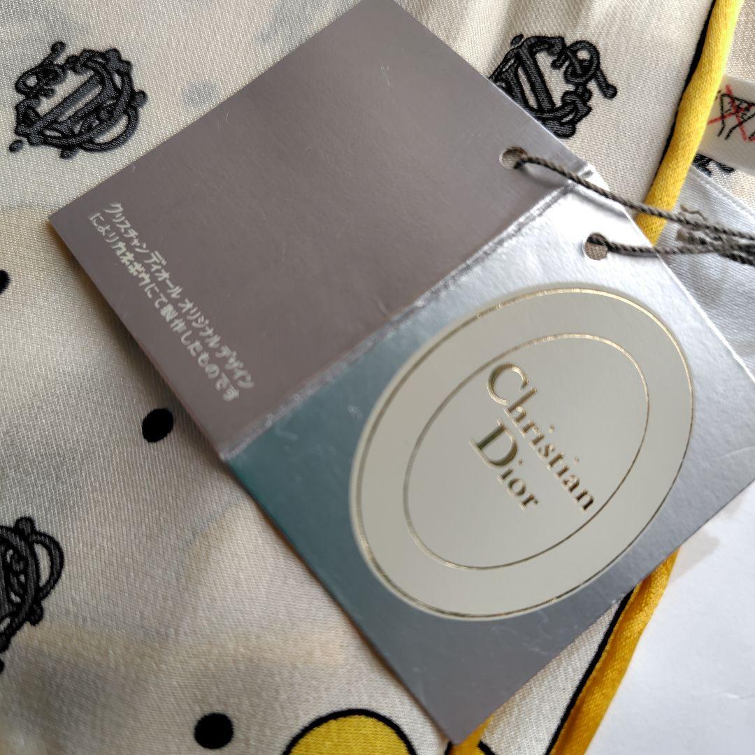 Christian Dior ドット柄シルクストール