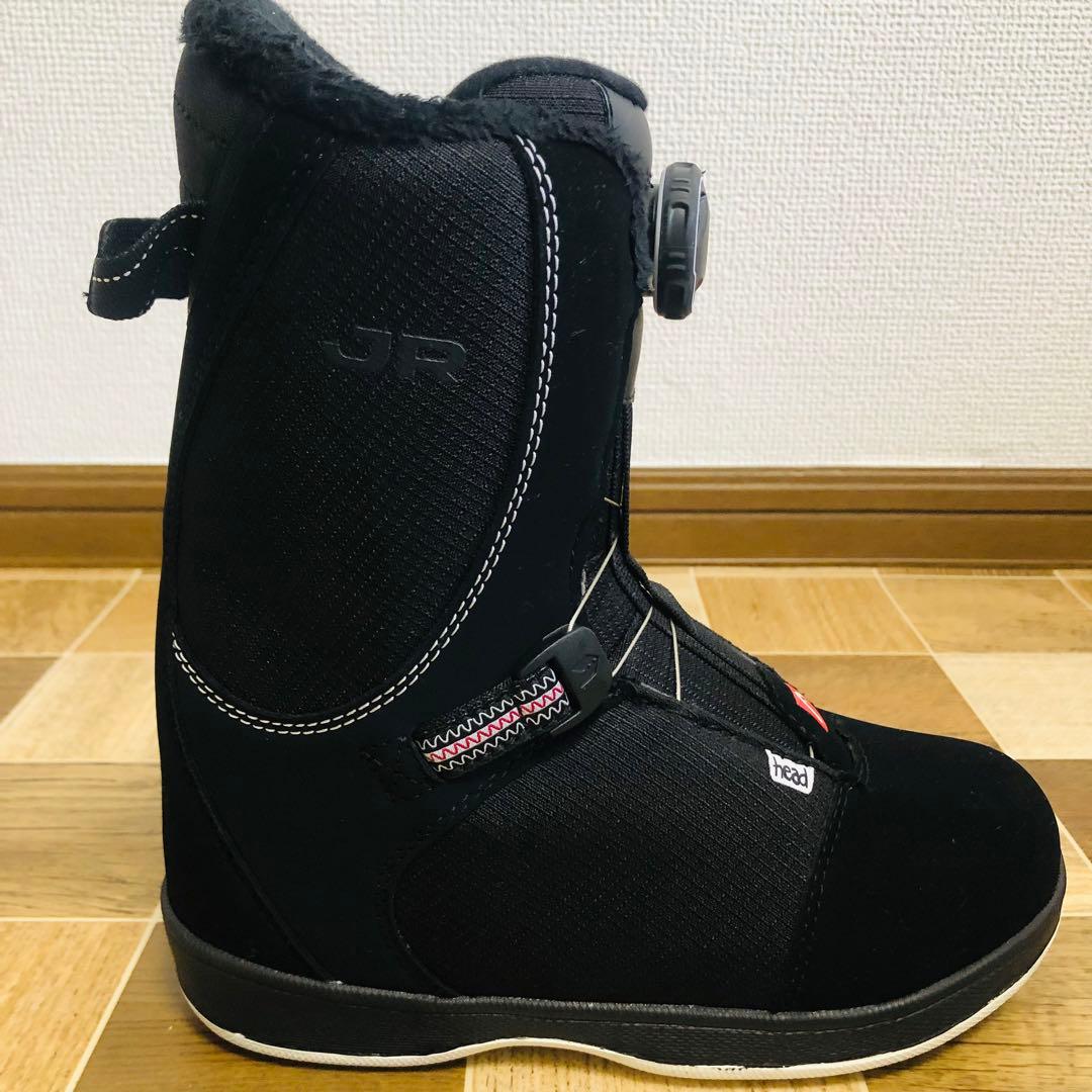 【美品】HEAD スノーボードブーツ JR ブラック 22.5/23.5