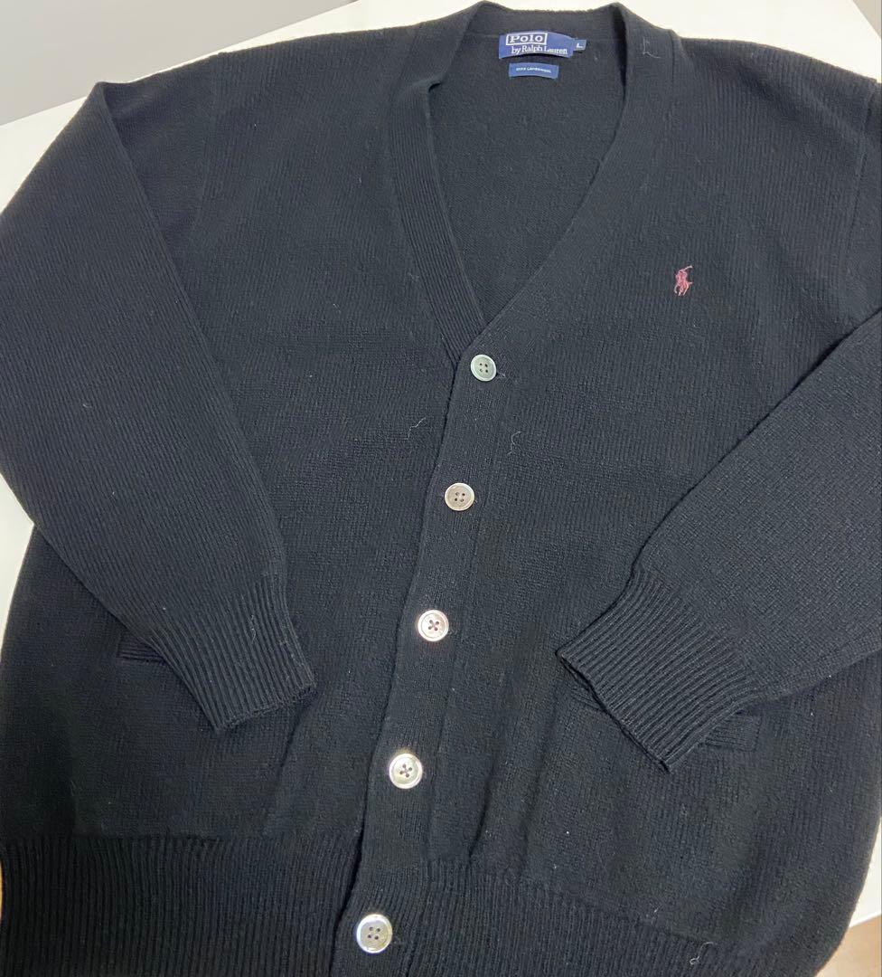 ◆ラルフローレン◆Polo by Ralph Lauren カーディガン◆L 黒