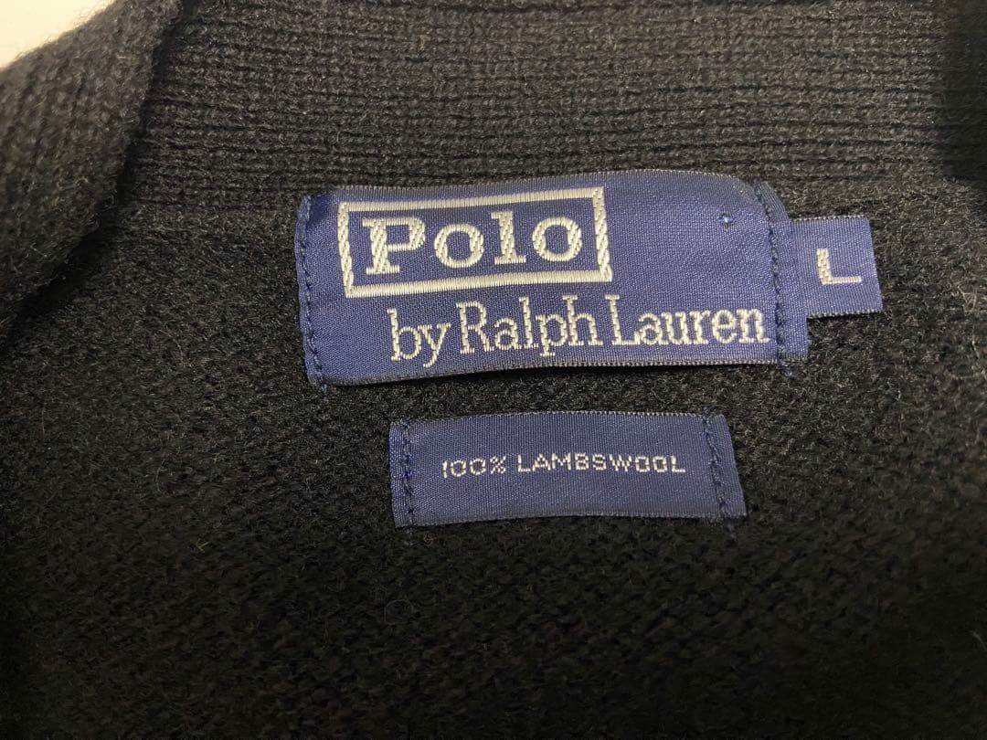 ◆ラルフローレン◆Polo by Ralph Lauren カーディガン◆L 黒