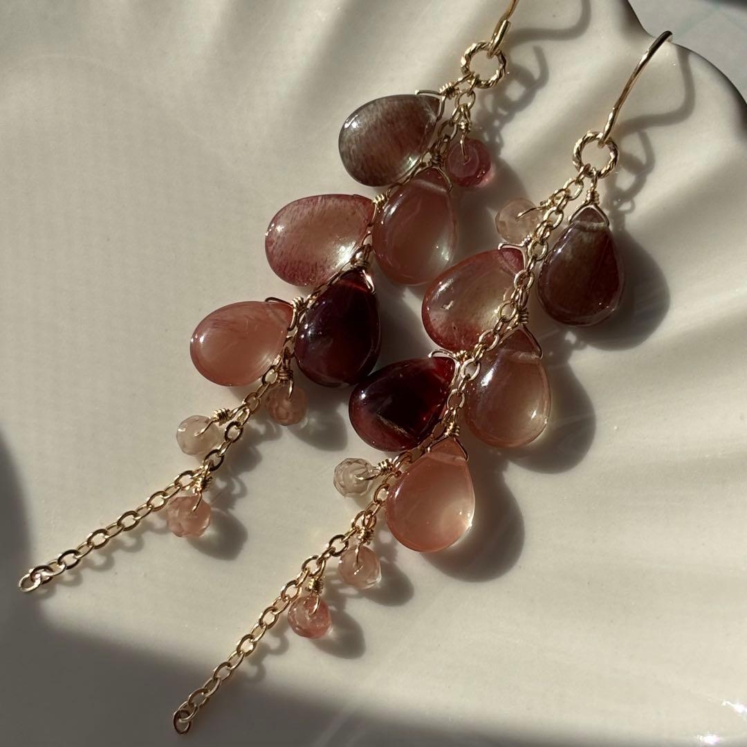 アンデシン✴︎14kgf揺れるピアスP289