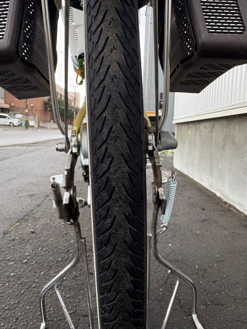 【札幌手渡し】チャイルドシート付きシティサイクル。ブリヂストン製アンジェリーノ