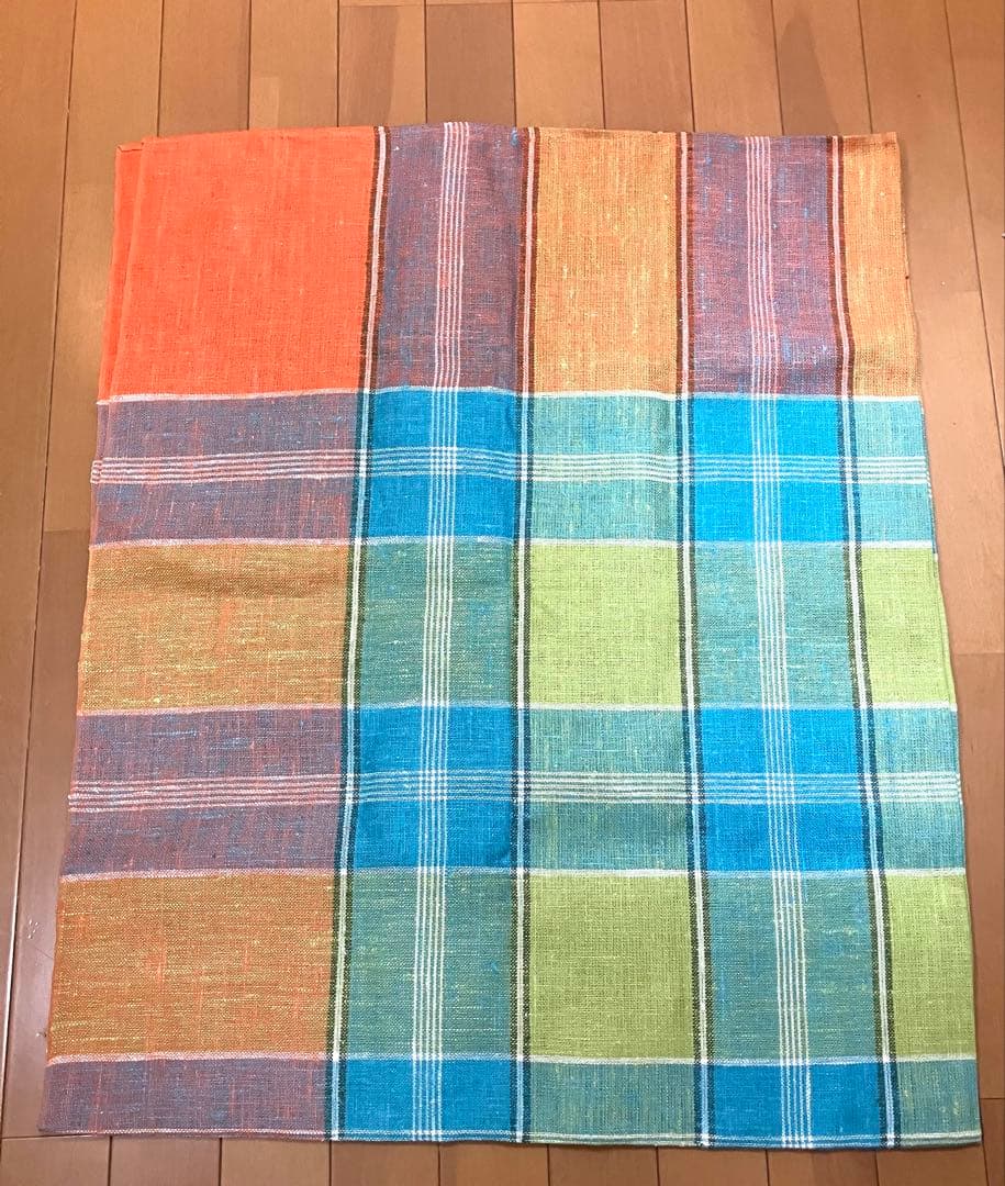 チェコスロバキア製　新品保管品　テーブルクロス　リネン麻100%　160x128