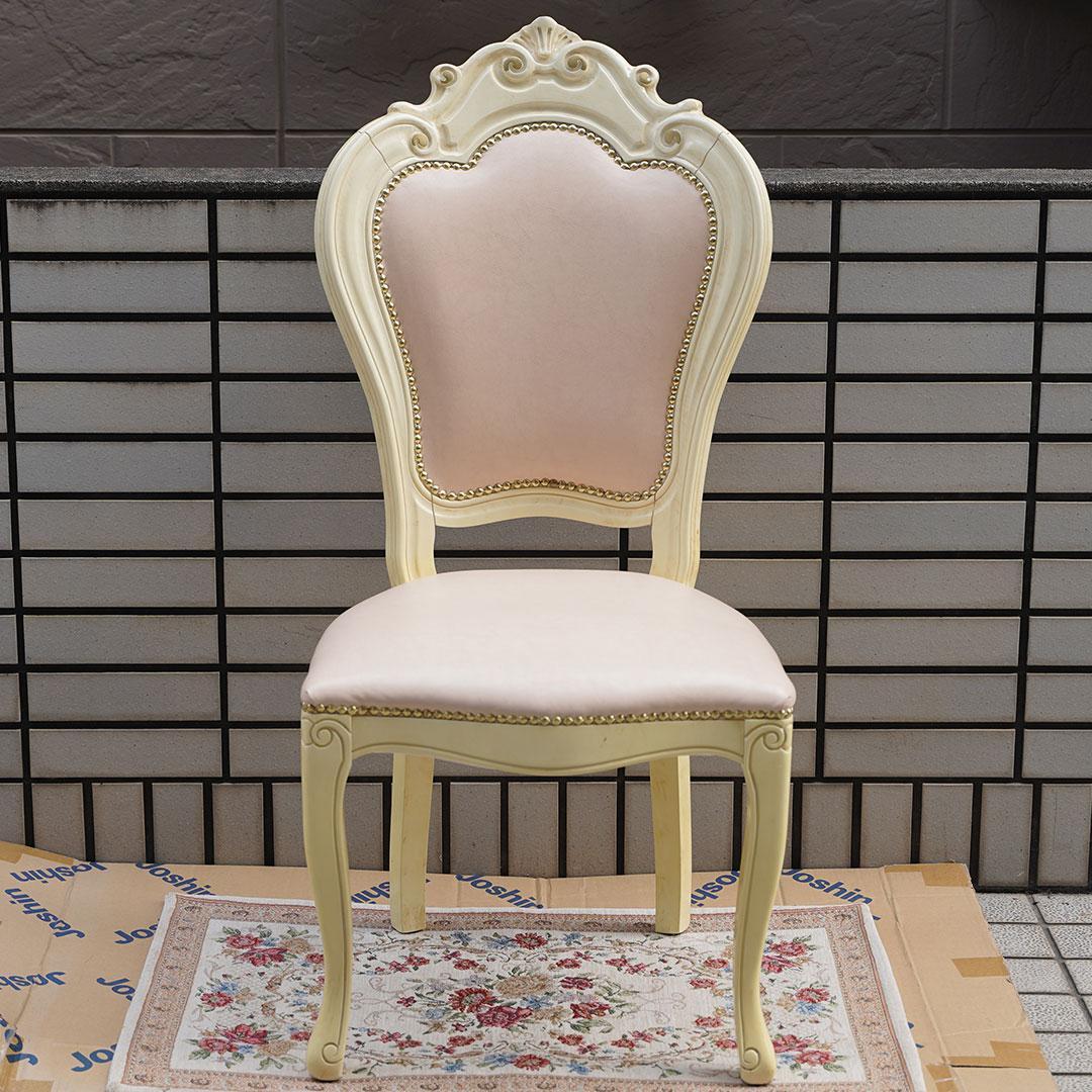 引き取り限定☆サルタレッリヴェルサイユ　ダイニングチェア　合皮レザー　イタリア4