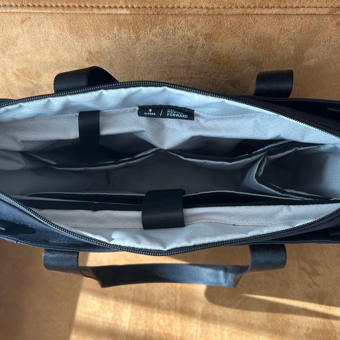 アルパカ　トートバッグ　ブラック