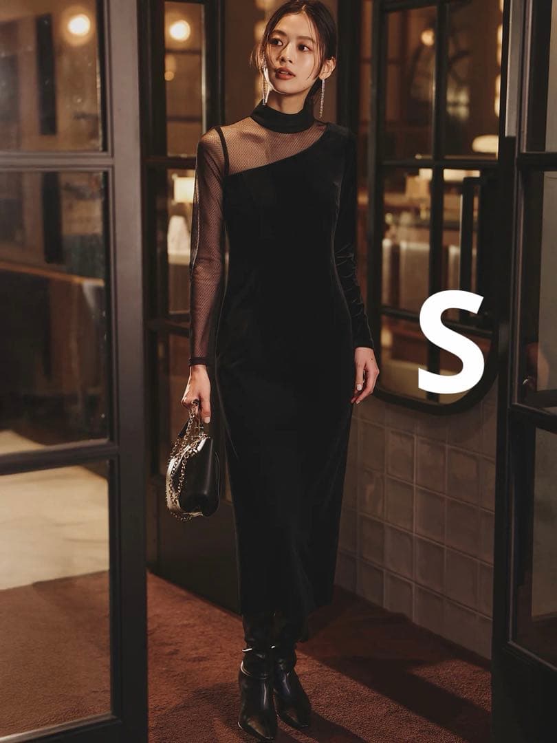 【2025今期】anuans シアーコンビタイトワンピース