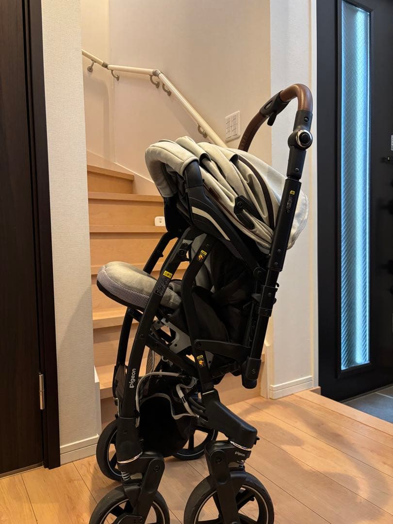 ピジョン　ベビーカー　ノートアール　専用レインカバー付　説明書あり