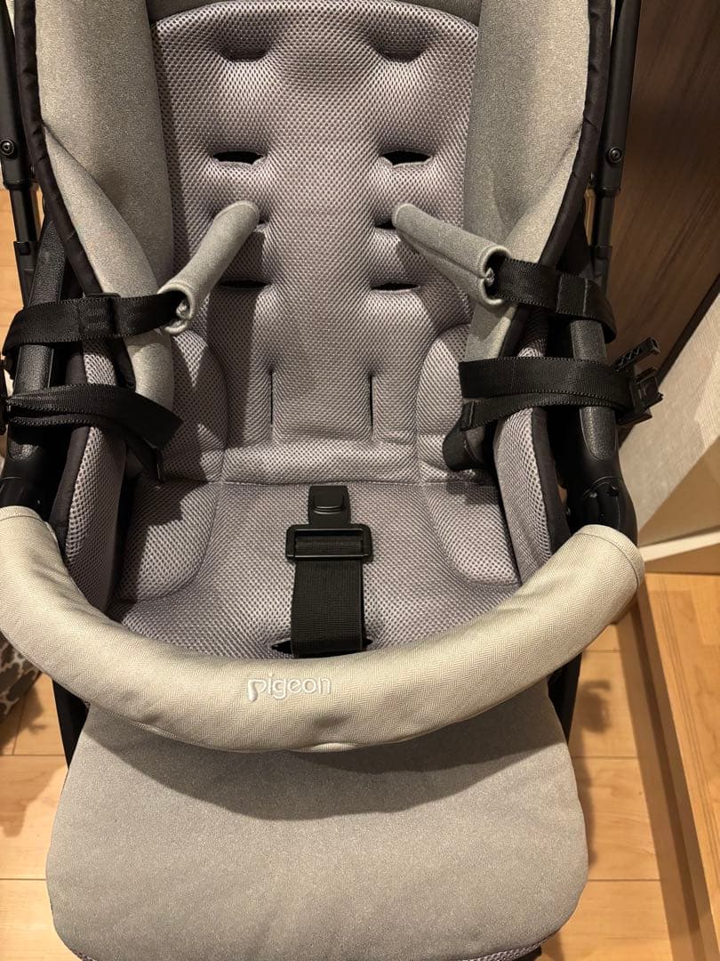 ピジョン　ベビーカー　ノートアール　専用レインカバー付　説明書あり