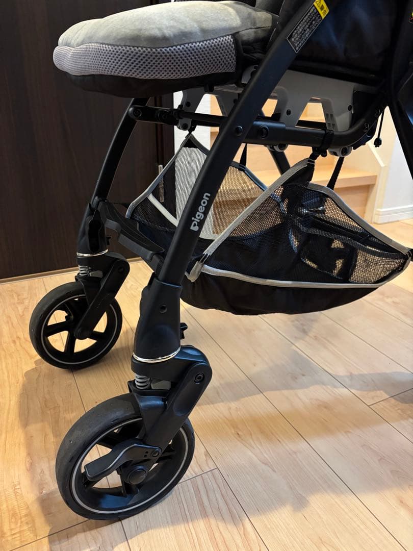 ピジョン　ベビーカー　ノートアール　専用レインカバー付　説明書あり