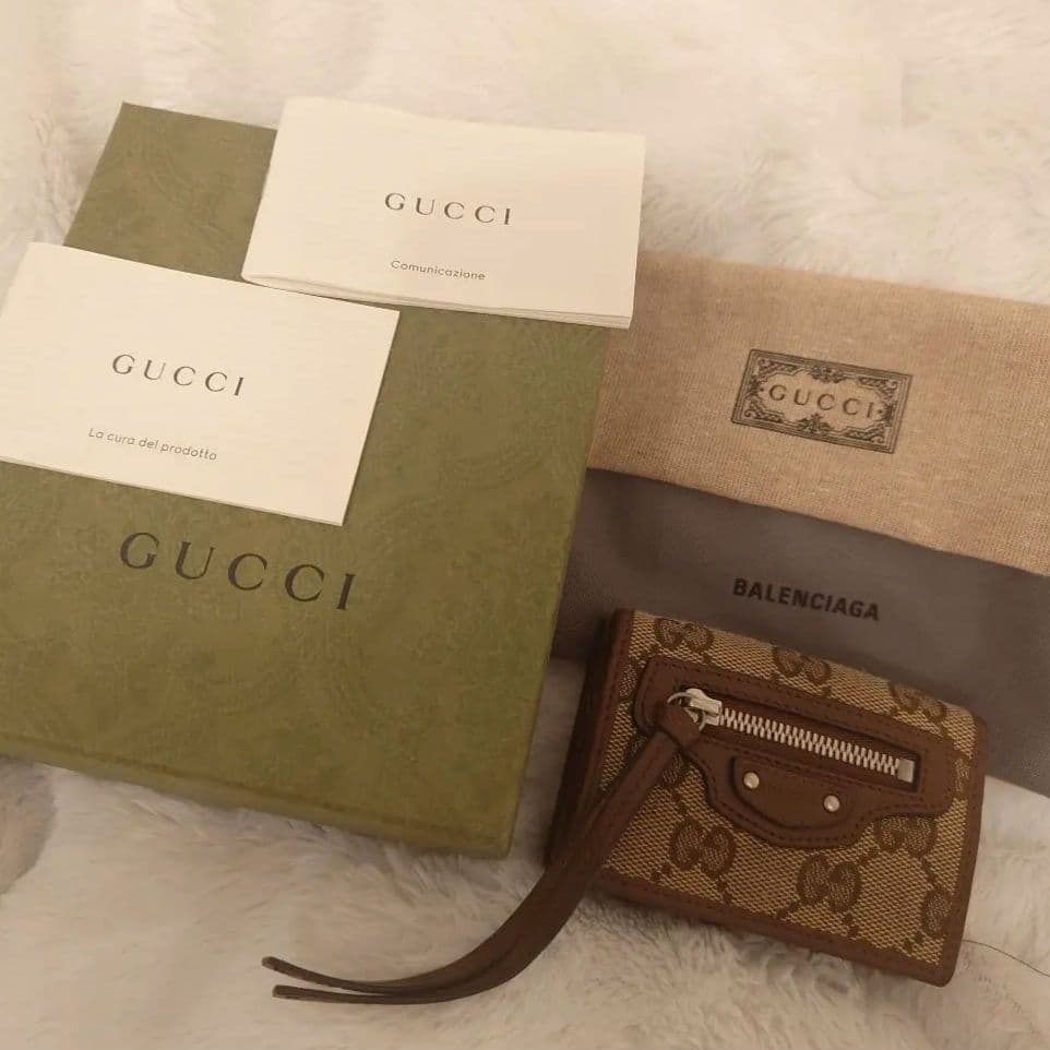 GUCCI グッチ BALENCIAGA バレンシアガ コラボ 三つ折り財布