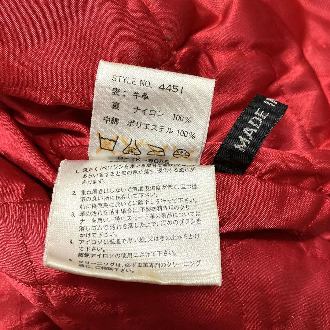 DOG FIGHT カウレザー ライダースジャケット 中綿 エイジング加工 5