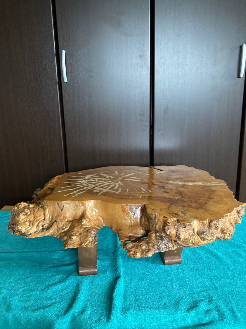 天然木　カバ材　ちゃぶ台