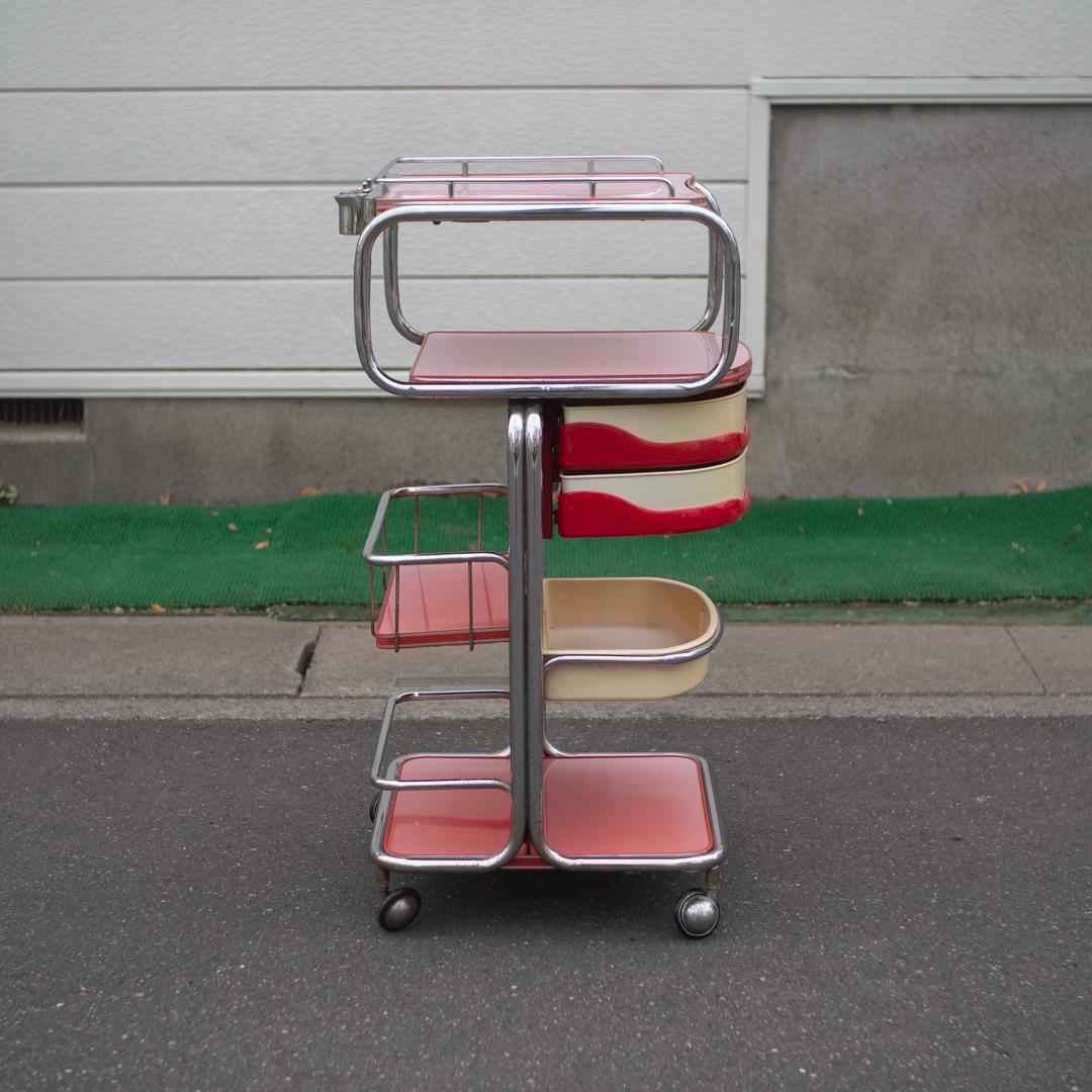 スペースエイジ ツールワゴン 多機能ワゴン 什器 収納 ミッドセンチュリー