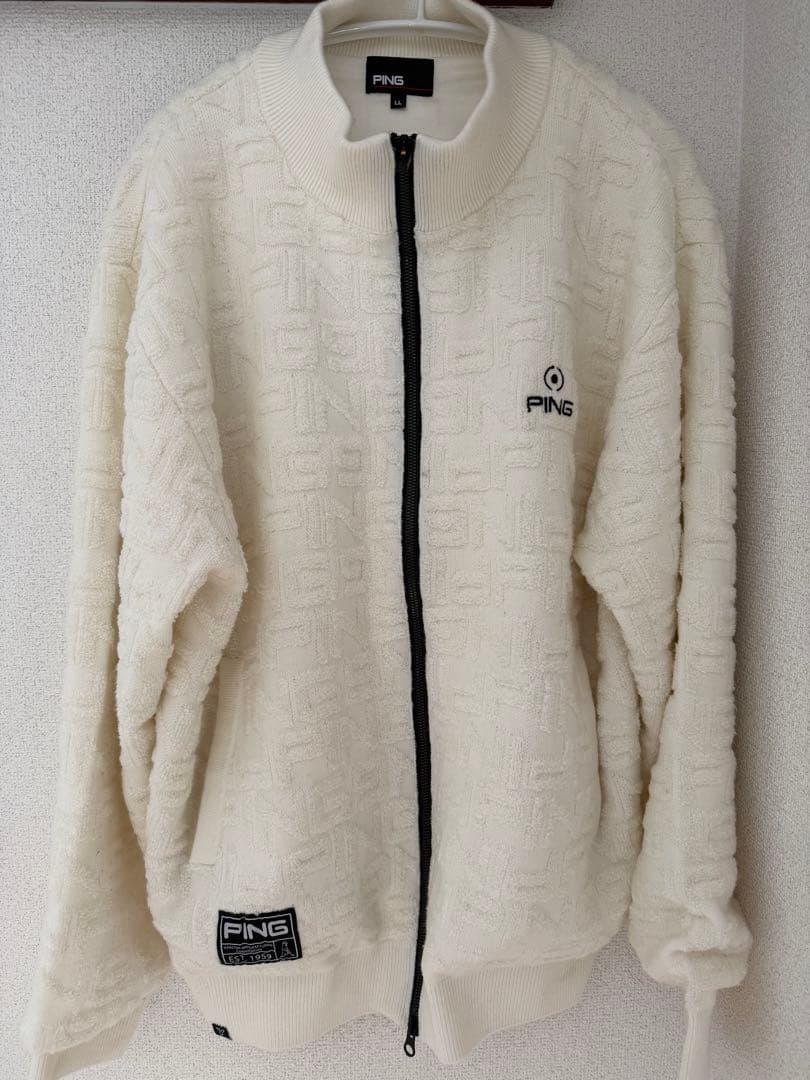 PING ジャケット LL ホワイト　ゴールドライン